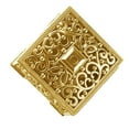 thumbnail image 1 of Gift Box Wedding Plated Plastic Favor Case Candy Snack Storage Box for Party gold square, 1 of 9