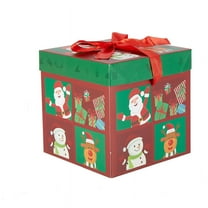 Gift Boxes under $5! Cagogo Christmas Decoration Gift Box Set, Stackable Gift Box for Holiday, Festive Present Wrapping Box, Christmas Tree Gift Display for Party