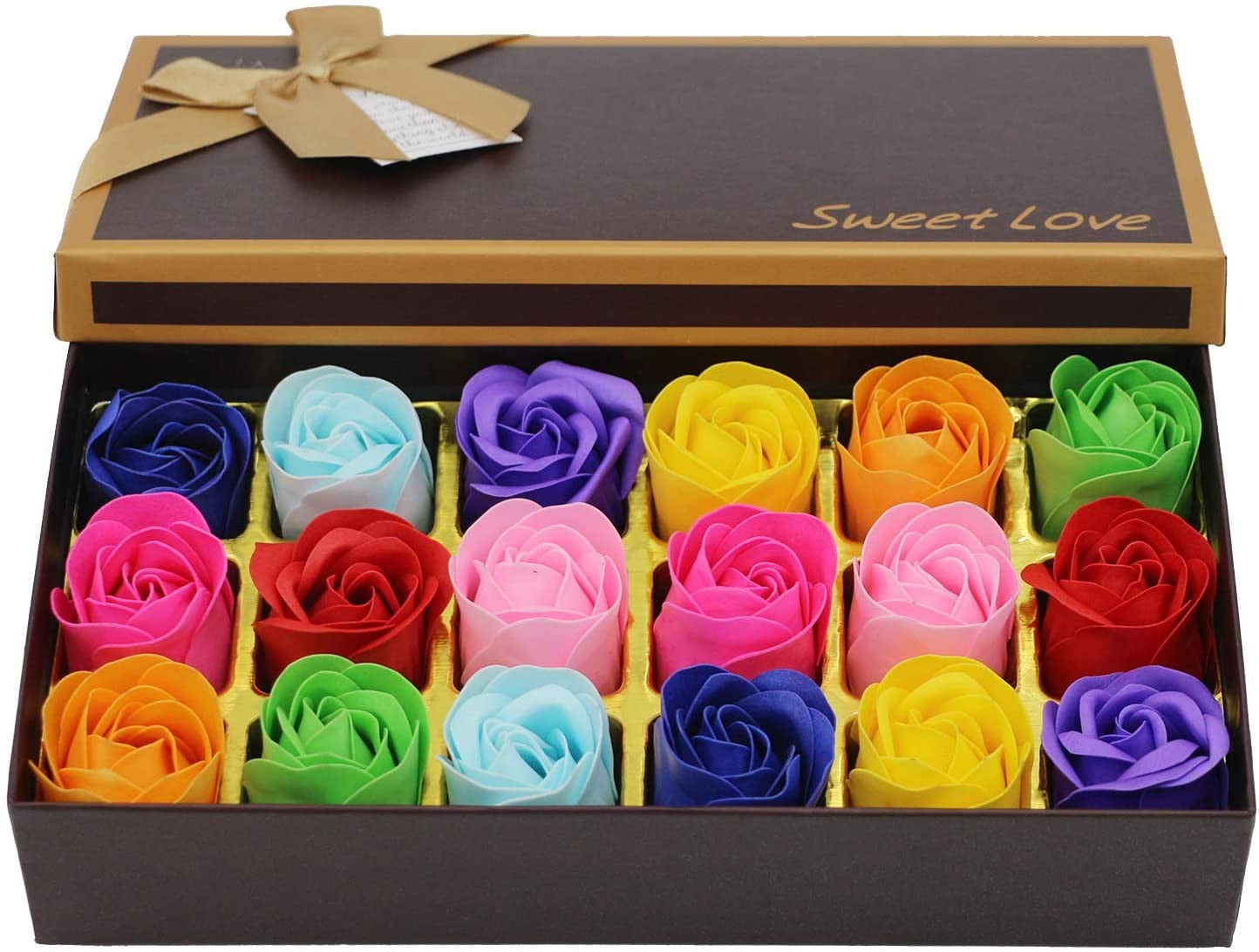Gift Boxes For Girls Contain 18 Kinds Of bath Soaps With Rose Petal
