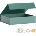 thumbnail image 1 of Gift Boxes with Lids, 11.5x7.8x3 In Forest Green Gift Box for Presents Magnetic Closure for T-Shirts, Gloves, Scarves, Books, Baby Clothes, Robes Clothing Gift Wrap, Contains Card, Ribbon, 1 of 4
