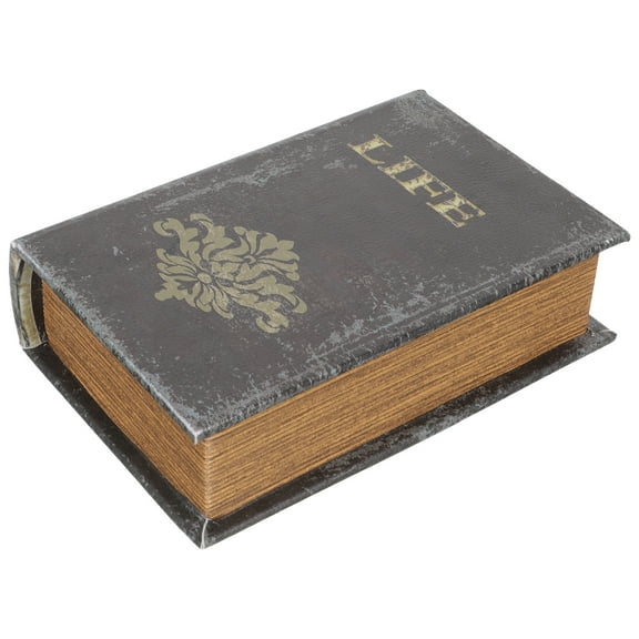 TABLZONE Wooden Bible Shape Storage Box Container Black 1 Set 7.47 x 5.11 x 1.97 Inches