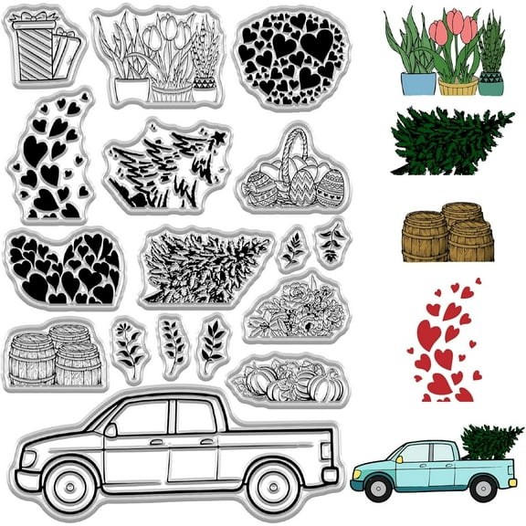 Gift Car Clear Stamp