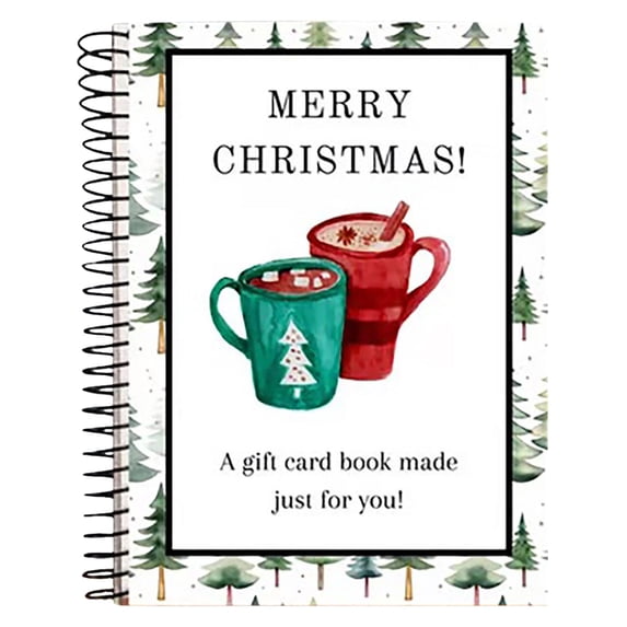 Gift Cards,Christmas Gift Card Book,5*7'' Color Spiral-Bound Merry Christmas Card Book Holder,DIY Personalized Xmas Gifts for Family,Friends,Students