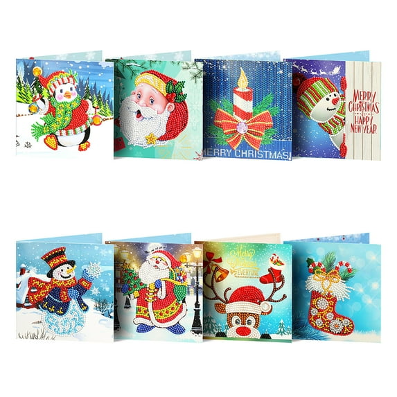 Clearance Christmas Decoration! Gift Cards ZKCCNUK Christmas Card Up Picture Cards Picture Cards 5D DIY Cards 8PC8PC Up to 37% off Clearance