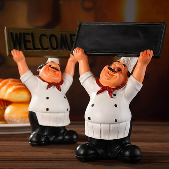 Gift Chef Decoration Chef Hands Up Welcome Sign "WELCOME" Little Chef Crafts Home Decor Coffee Shop
