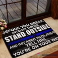 thumbnail image 1 of Gift For Christian Gifts for Police Officers Before You Break Into My House Non-Slip Rubber Backing Doormat Stand Outside And Get Right With Jesus LH Welcome Mat, 1 of 1