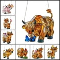 thumbnail image 1 of Gift Clearance! Cute Highland Cow Ornament, Farmhouse 2D Easter Suncatcher, Easter Ornaments for Tree, Easter Gift for Mom, Women, Friends, Family, Easter Home Office Decorations Indoor Outdoor, 1 of 6