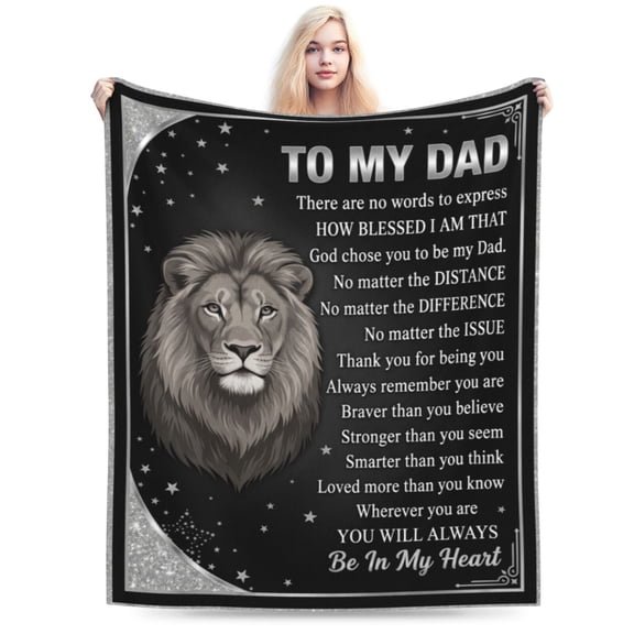 Gift for Dad Birthday Gift, Girl Dad Gifts for Fathers Day from Daughter, Fathers Birthday Gifts Ideas, Birthday Gift for Dad from Son, Dad Blanket from Daughter 50x40