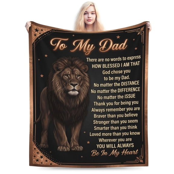 Gift for Dad Birthday Gift, Girl Dad Gifts for Fathers Day from Daughter, Fathers Birthday Gifts Ideas, Birthday Gift for Dad from Son, Dad Blanket from Daughter 50x40