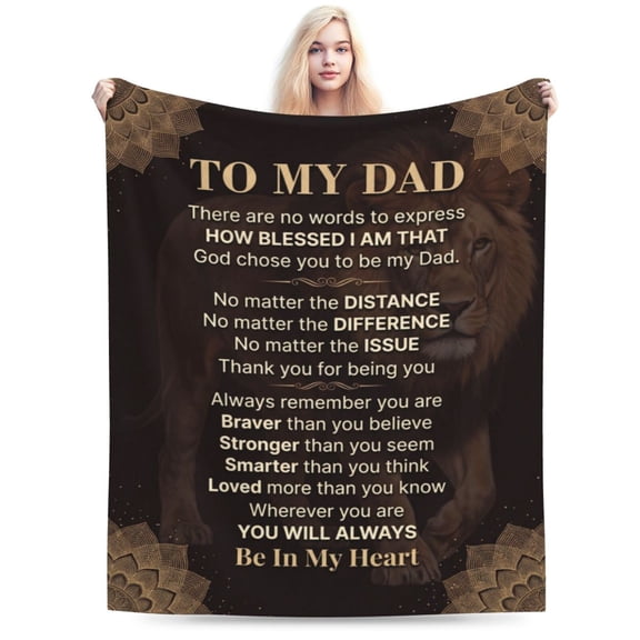 Gift for Dad Birthday Gift, Girl Dad Gifts for Fathers Day from Daughter, Fathers Birthday Gifts Ideas, Birthday Gift for Dad from Son, Dad Blanket from Daughter 50x40