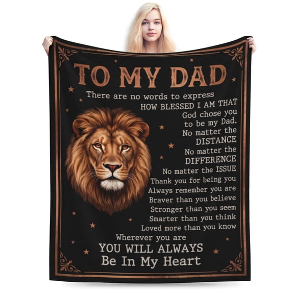 Gift for Dad Birthday Gift, Girl Dad Gifts for Fathers Day from Daughter, Fathers Birthday Gifts Ideas, Birthday Gift for Dad from Son, Dad Blanket from Daughter 50x40