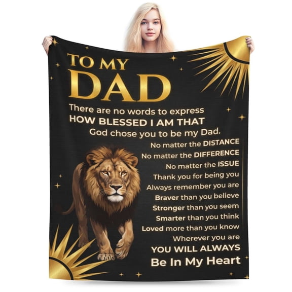 Gift for Dad Birthday Gift, Girl Dad Gifts for Fathers Day from Daughter, Fathers Birthday Gifts Ideas, Birthday Gift for Dad from Son, Dad Blanket from Daughter 50x40