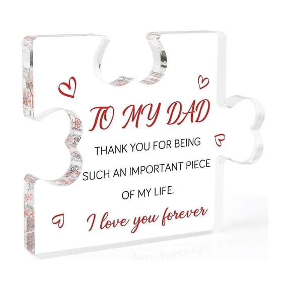 Gift For Dad - Personalized Engraved Acrylic Plaque With Gift Box | Perfect Birthday, Christmas, Fathers Day Gift Idea. Unique Decorative Home Display