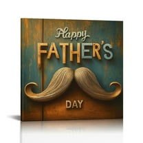 Gift for Dad Vintage Happy Fathers Day Picture Canvas Wall Art Painting Framed ,Fathers Day Christmas Birthday Gift,Grandpa Gift Perfect for Home Decor, Bedroom Decoration