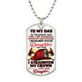 thumbnail image 1 of Gift From Daughter - Father Daughter Gift - Dad Gift Ideas - Gift For Father - Gift For Dad - Dad's Birthday Gift6552489295936- Graphic Military Dog Tag Necklace (Optional Personalized Engraving), 1 of 5