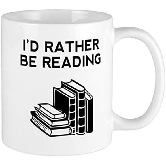 Gift Design I'd Rather Be Reading 11 Oz Ceramic Mug 88290
