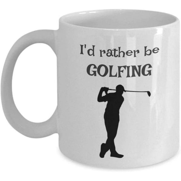 Gift Design Idea I&amp39d Rather Be Golfing Gift Coffee Mug, Loves Golf, Custom Unique Teacup, Drive Putt Golfer, Man Guys, Dad Friend, Men Cup 17110