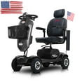 thumbnail image 1 of Gift for Elderly! MAX PLUS GREY 4 Wheels Outdoor Compact Mobility Scooter with 2pcs*20AH Lead acid Battery, 16Miles, USB Charger Port & Cup Holders, 300W Motor, 1 of 7
