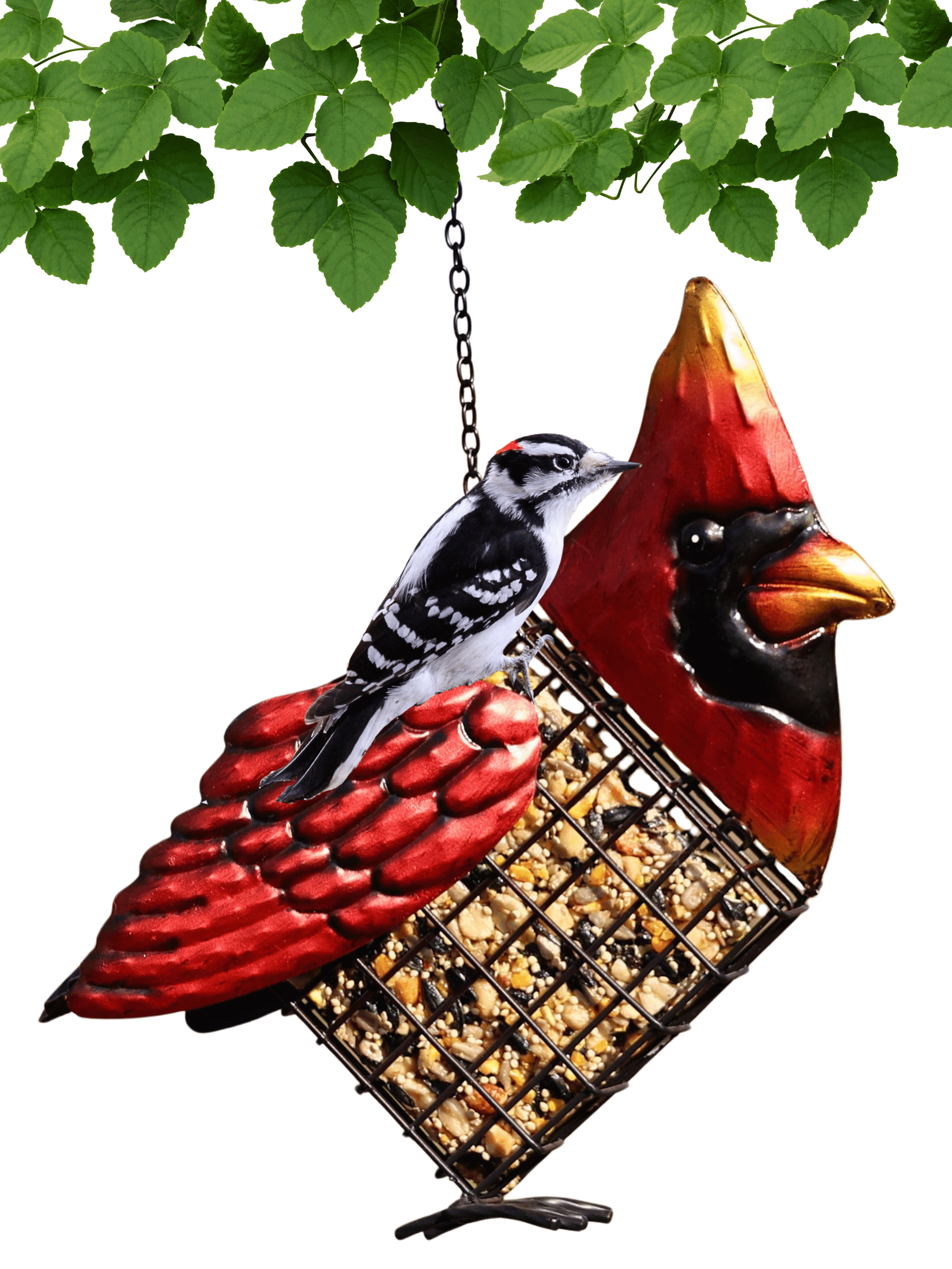 Gift Essentials Bird Feeder Bird Seed Suet Feeder Red Cardinal, 1 Suet Cake Capacity