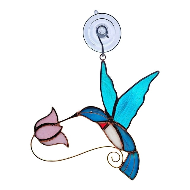 Gift Essentials Hummingbird Sun Catcher Stained Glass Window Suncatcher