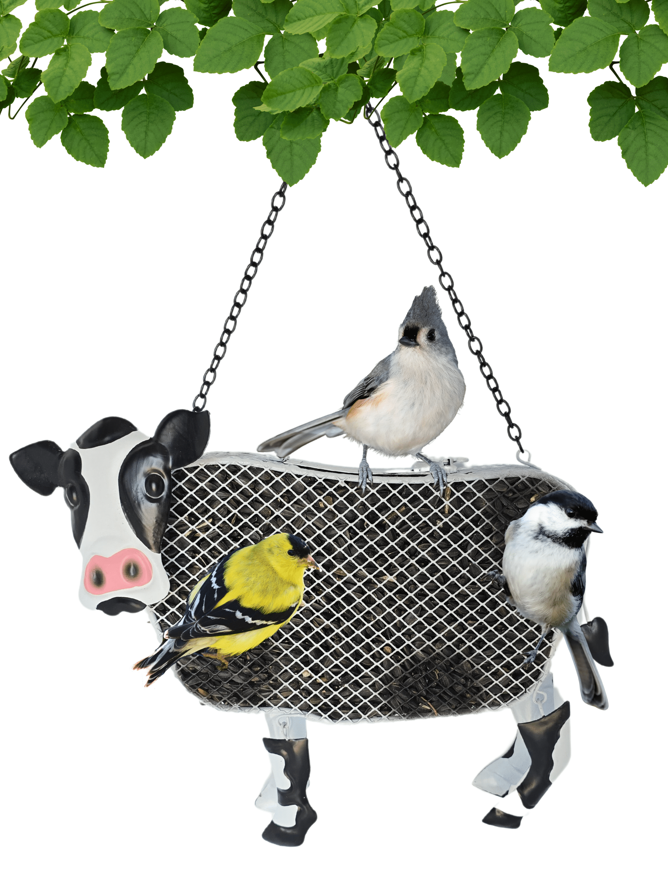 Gift Essentials Metal Mesh Bird Feeder, Sunflower Seed Feeder, Cow