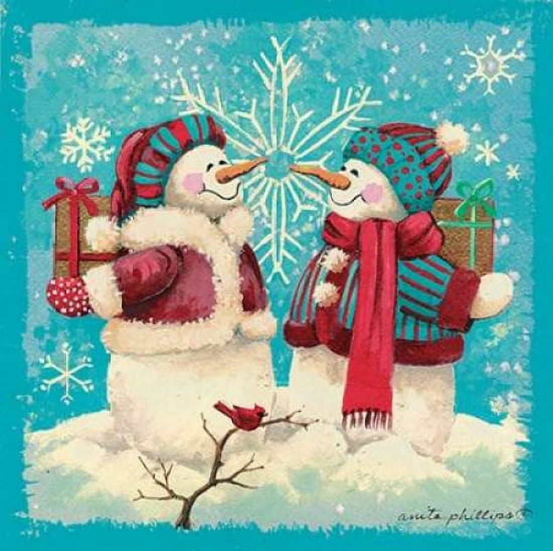 Gift Exchange - Aqua Canvas Art - Anita Phillips (24 x 24)