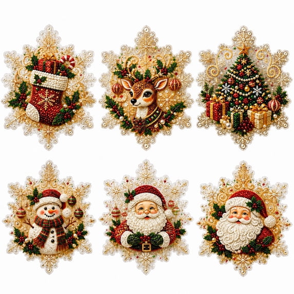 Gift For Family 6 Pcs DIY Diamond Art Pearl Painting Fridge Magnet ...