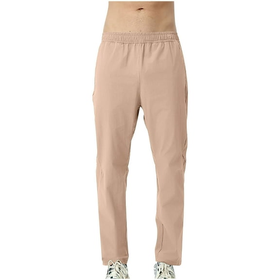 Plus Size Sweatpants for Men 2025 Solid Color Casual Sun Protection Elastic Waist Loose Exercise Casual