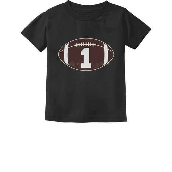 Gift For 1 Year Old Boy Football Baby Boy 1st Birthday Infant Kids T-Shirt 18M Black