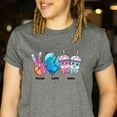 thumbnail image 1 of Gift For Boba Lover | Bubble Tea Lover Shirt | Peace Tee | Kindness Gift | Boba Tea Shirt | Bubble Tea T-Shirt | Peace Love Coffee Shirts (Colors:White; Sizes:2XL;), 1 of 1