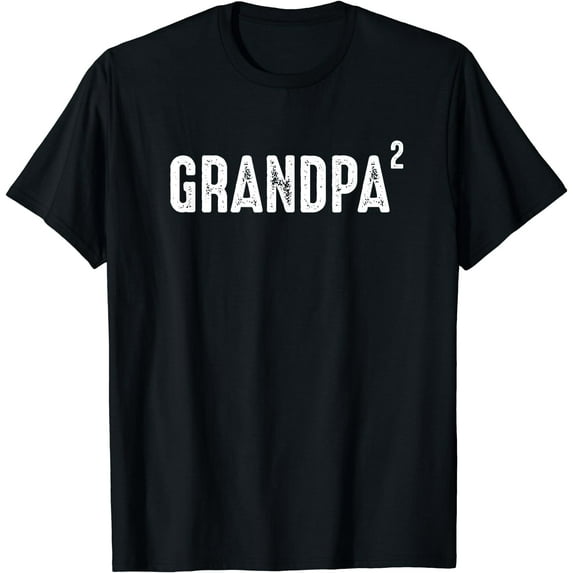 Gift For Grandpa Of Two Grandchildren Grandpa Squared T-Shirt