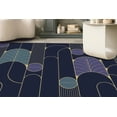 thumbnail image 1 of Gift For Her Rug, Modern Shapes Rugs, Modern Rug, Nursery Rug, Modern Purple Rug, Cool Rug, Abstract Rug, Front Door Rug, Printed Rug, 2.6'x6.5' - 80x200 cm, 1 of 7