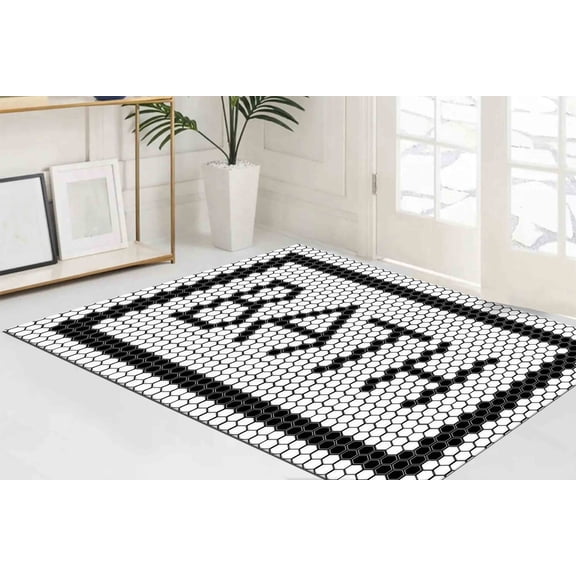 Gift For Him Rug, Modern Rugs, Thick Rug, Saloon Rug, Modern Rug, Bathroom Decor Rug, Bath Rug, Salon Rug, Bath Rug, Personalizeds Rugs, 3.3'x9.2' - 100x280 cm