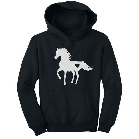 Gift For Horse Lover Love Horses Kids Hoodie Large Black