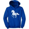 thumbnail image 1 of Gift For Horse Lover - Love Horses Kids Hoodie X-Large Blue, 1 of 6