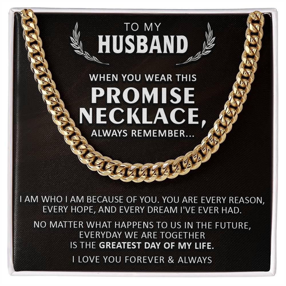 Chain Message Card Gift For Husband - The Future, Cuban Link Chain, Stainless Steel or ...