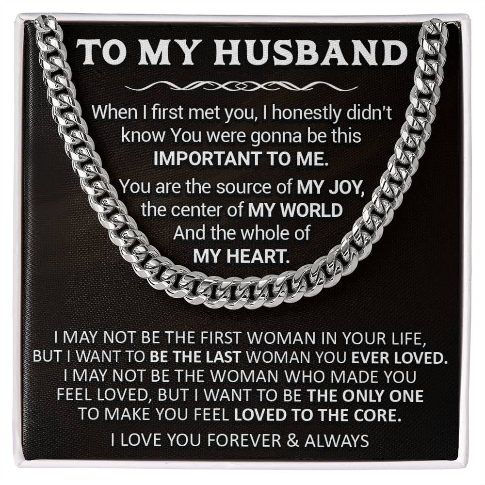 Gift For Husband - The Last, Cuban Link Chain, Stainless Steel or ...