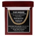 thumbnail image 1 of Gift For Husband - The Way, Cuban Link Chain, Stainless Steel or Yellow Gold, Message Card & Gift Box, 1 of 5