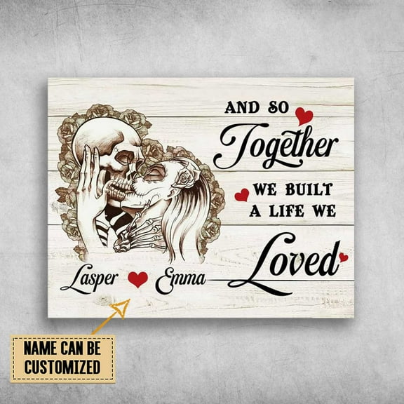 Gift For Lover, Love Couple, And So Together, We Built A Life We Loved Customized Personalized NAME 11 x 17 Inch Poster