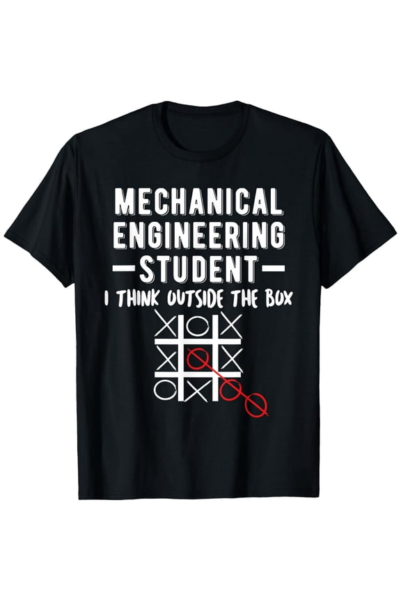 Gift For Mechanical Engineer College Student Illustration T-Shirt men and women can wear, black, white, gifts.