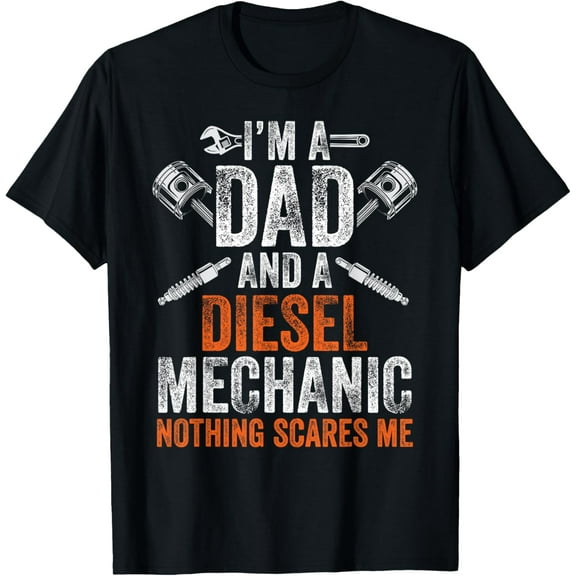 Gift For Men Father's Day Halloween - Diesel Mechanic Dad T-Shirt