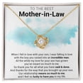 thumbnail image 1 of Gift For Mother-in-law - Lucky To Have You, Love Knot Necklace, Gift Box Included, 1 of 5