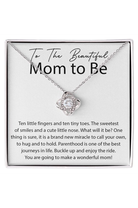 Gift For My Mom To Be - You will make a Wonderful Mom - Love Knot Necklace - Gift For Wife For Birthday Anniversary Christmas Mother's Day
