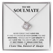 Gift For My Soulmate - You Are My Life - Love Knot Necklace - Gift For Soulmate For Birthday Anniversary Christmas Mother's Day Valentines Day