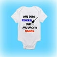 thumbnail image 1 of Gift For New Parents - New Mommy Gift - New Daddy Gift - My Dad Rocks But My Mom Rules - Baby Gift Idea - Baby Boy - Baby Girl-Baby Clothing Cool Baby Clothing, BABY BODYSUIT LAT 4424, 1 of 3