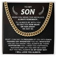 thumbnail image 1 of Gift For Son - Each Passing Day, Cuban Link Chain, Stainless Steel or Yellow Gold, Message Card & Gift Box, 1 of 5