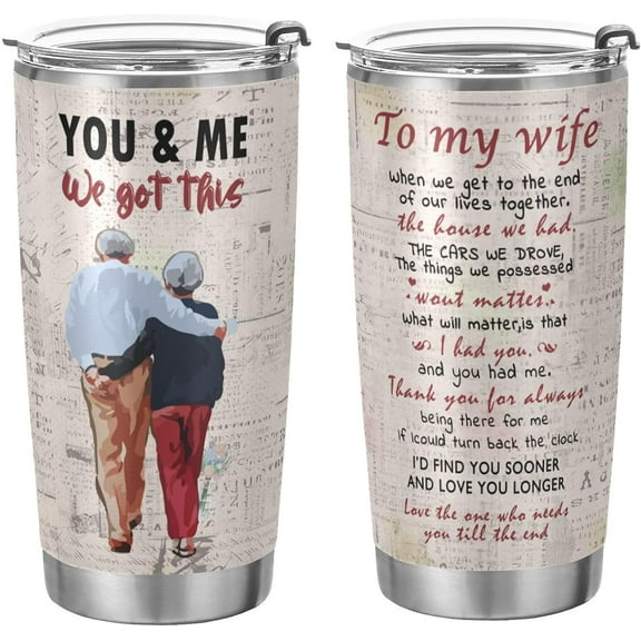 Gift For wife From Husband Valentines Day Gift for Wife Birthday Gift for wife Wedding Gift Couple''s mug 20oz Tumbler Travel Coffee Mug