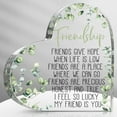 thumbnail image 1 of Gift for Friend Friendship Gifts for Women Friend Friendship Birthday Gifts Cheer up Gift Acrylic Heart Butterfly Keepsake Paperweight for Home Office Table Shelf (Eucalyptus), 1 of 7