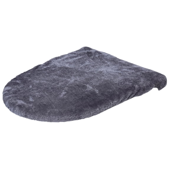 Gift Giving Clearance! Plush Toilet Lid Cover, Toilet Seat Lid Cover, Elastic Toilet Cover, Washable Bathroom Toilet Cover, for Bathroom Decor, Daily Use (Dark Gray, 48 × 60 cm)