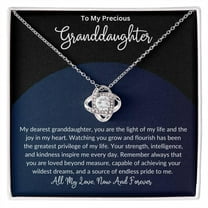 Gift From Grandmother to Granddaughter With LED Box, Necklace Gift From Grandma To Granddaughter, Birthday Gift For Best Granddaughter, Women Jewelry Gift